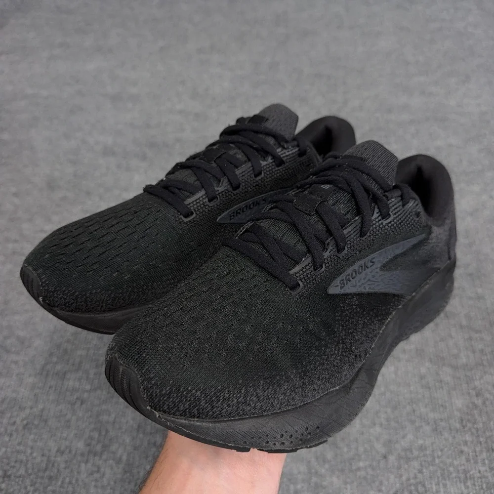 Brooks Ghost 16 Shoes Women 9.5 Triple Black Mesh Running Sneakers 1204071B020